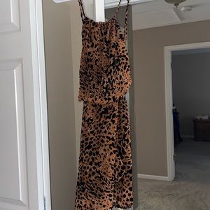 LULU’s Cheetah velvet dress!NWOT